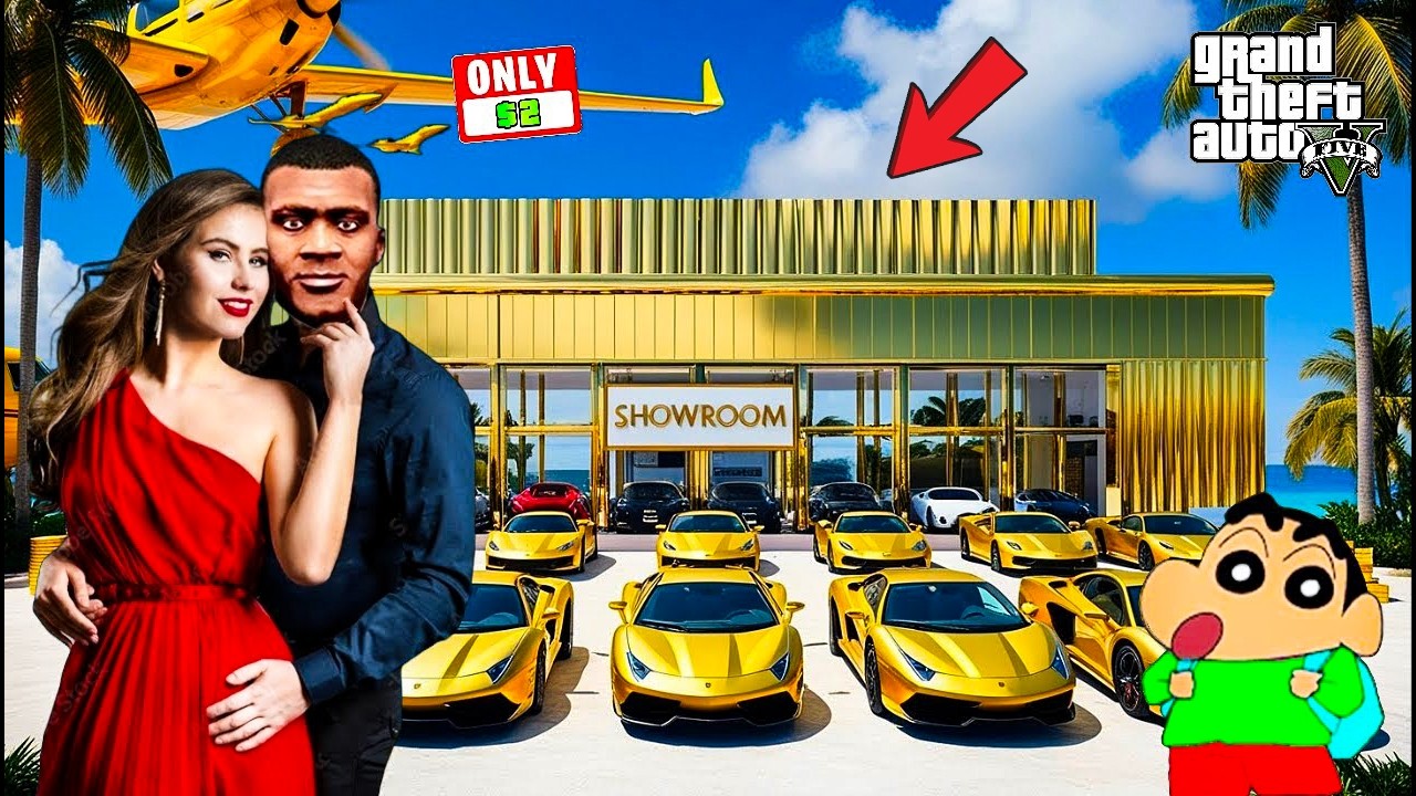 Franklin & Shinchan OPEN BILLIONAIRE CAR Showroom In GTA5 || SUMIT OP EXTRA