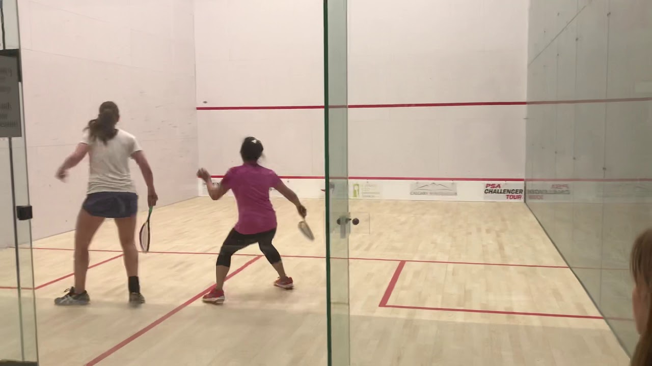 Zahab kamal khan playing Calgary CFO Consulting Services PSA Womens Squash Week 2019,(Canada)