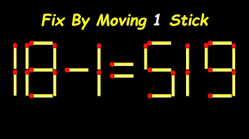 Fix This Equation by Moving JUST ONE Stick – Brain Teaser!