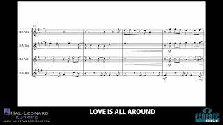 Love is All Around – arranged by Seb Skelly – For Sax Quartet