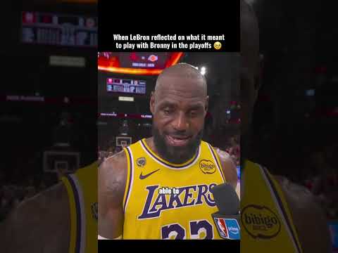 LeBron got to throw alley-oops to his son in his final postseason with the Lakers 💜