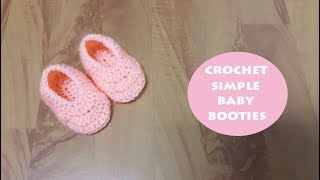 How to crochet simple baby booties? | Crochet With Samra