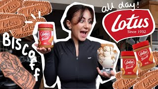 EATING BISCOFF FOR 24 HOURS || all things biscoff! *VEGAN*