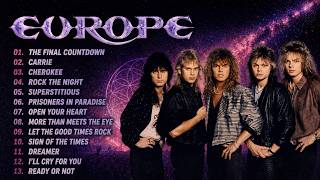 EUROPE Greatest Hits Playlist 🎸 The Final Countdown, Carrie, Cherokee