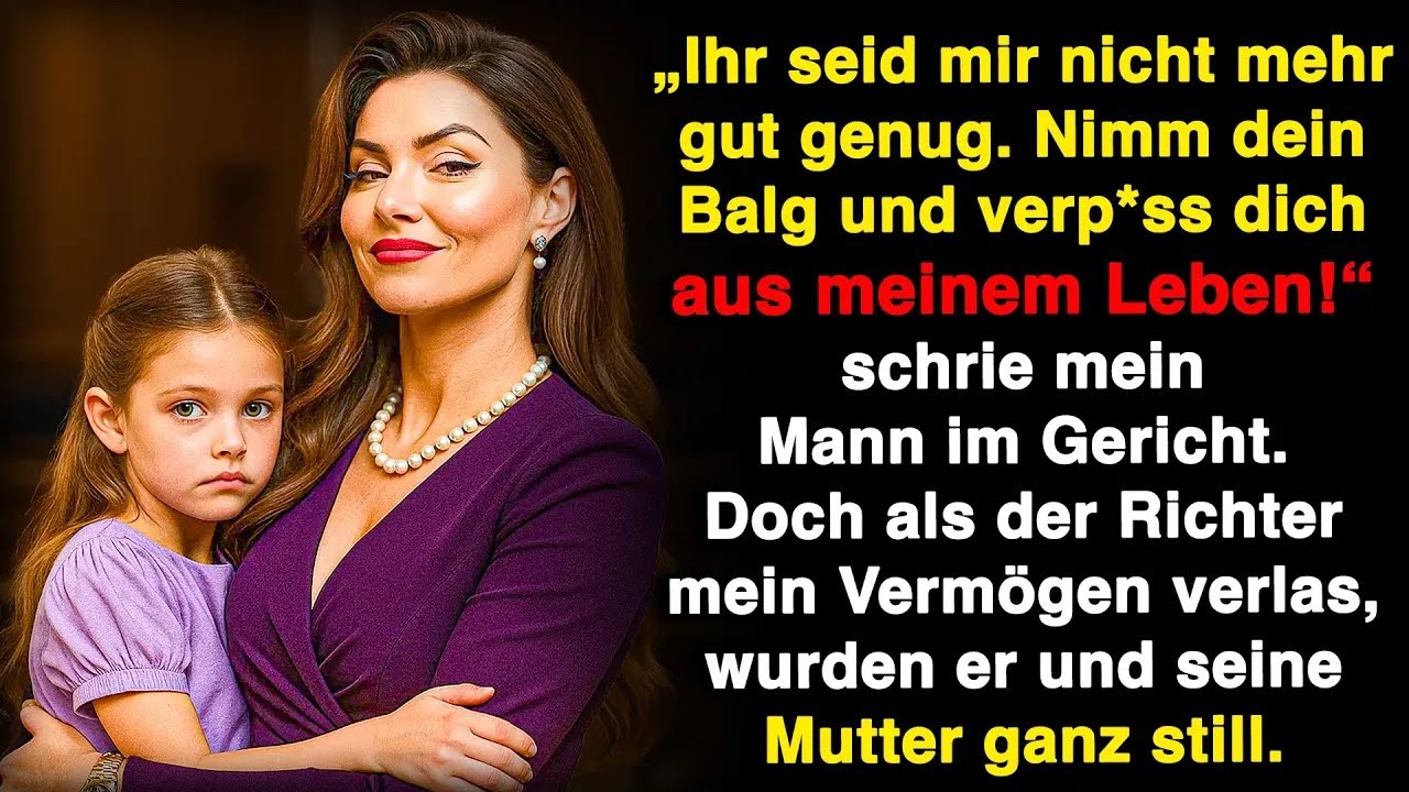Im Gericht schrie mein Mann∶ „Verp-ss dich!“ Doch als der Richter mein Vermögen nannte, verstummte