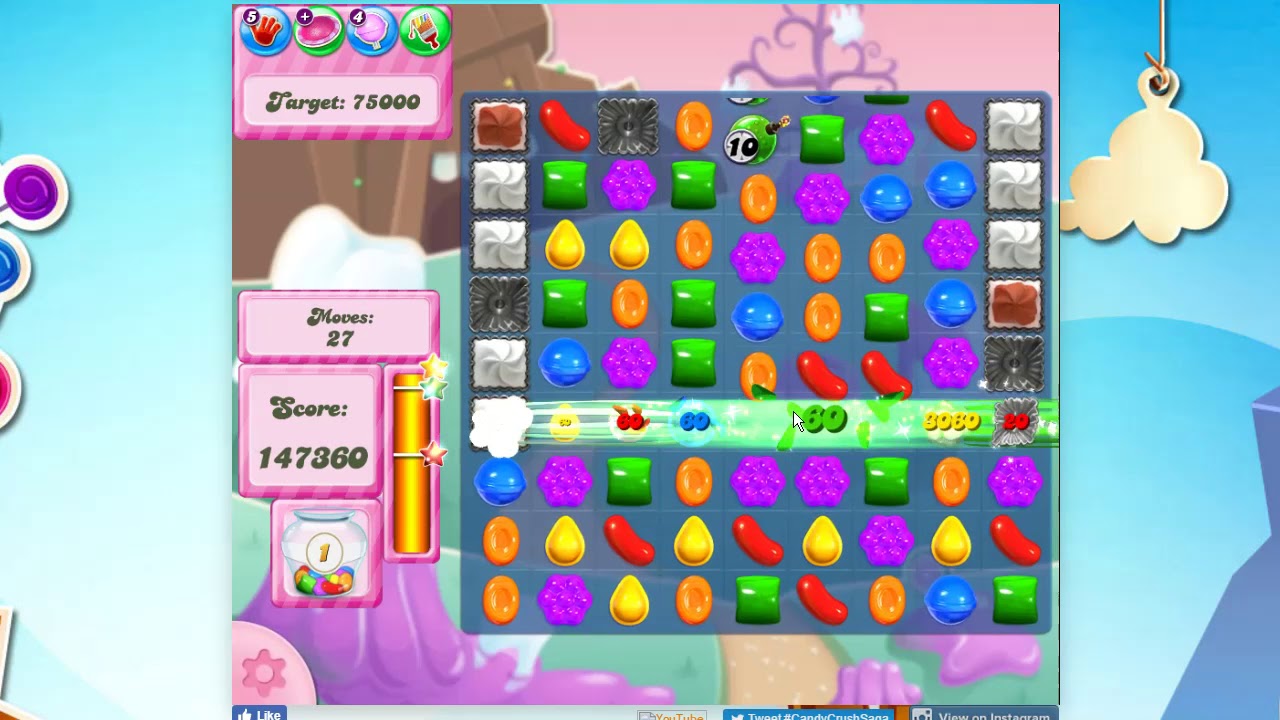 Candy Crush Saga Level 144 -- AppLevelHelp.Com - YouTube