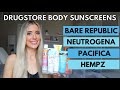 Drugstore Body Sunscreen Review | Bare Republic, Neutrogena- Best Mineral SPF for Every Day Use