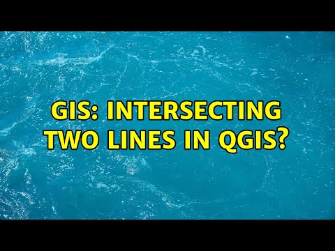 GIS: Intersecting two lines in QGIS?
