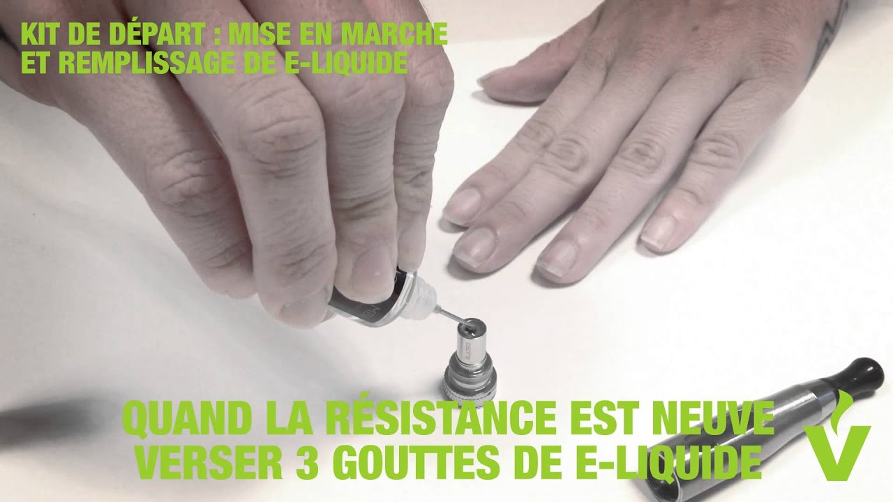 Comment remplir le réservoir d'une cigarette électronique avec du e-liquide