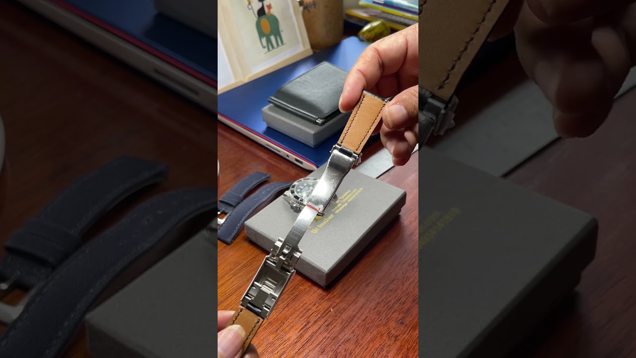 Rolex clasp with leather strap 