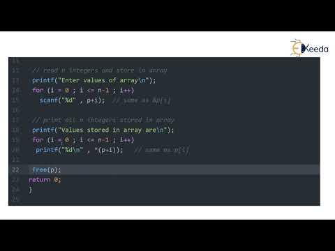 Demonstration Program for Creating Array using Pointer | Data Structure Using C thumbnail