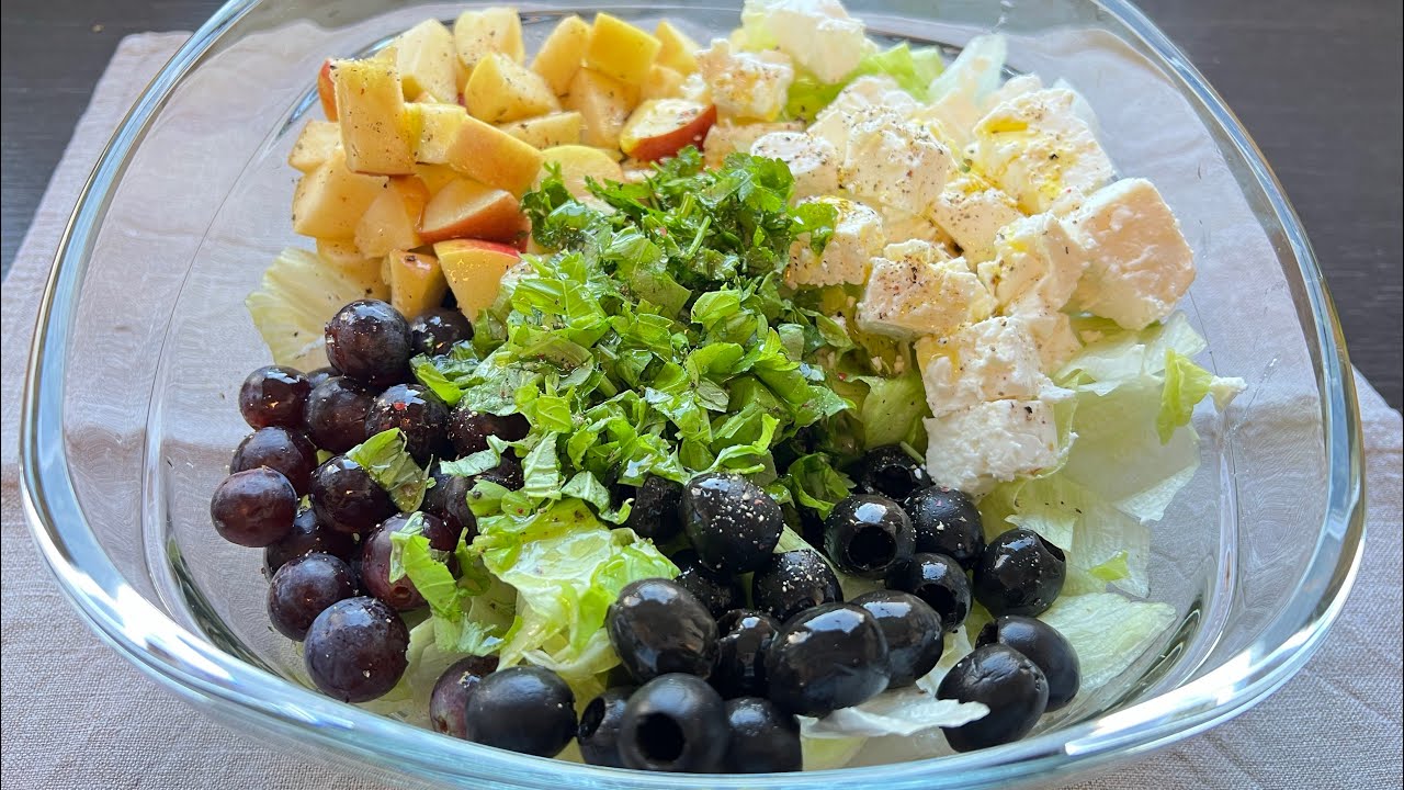 Lettuce Salad With Feta Cheese Recipe YouTube