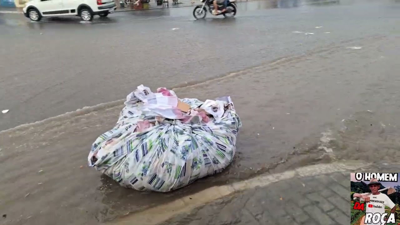 CHUVA FORTE COM RUA ALARGADA EM SANTANA DO #IPANEMA-AL DIA 18/02/2026