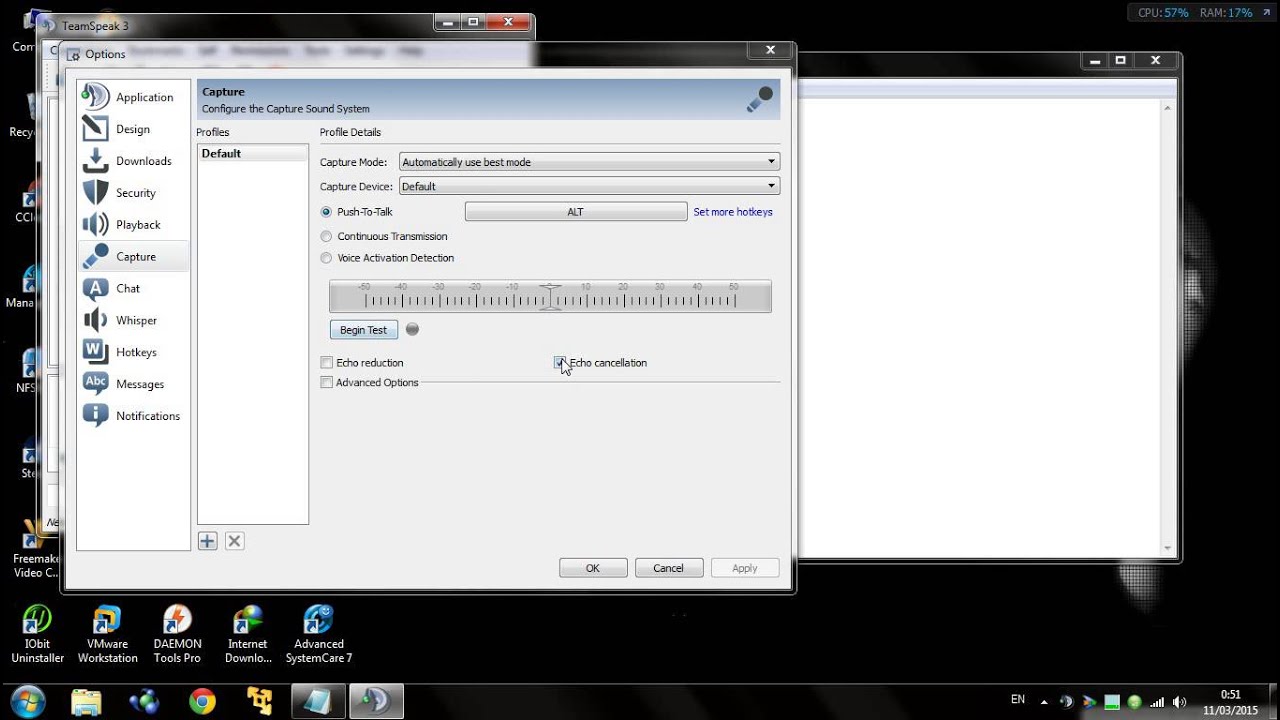 Cara Setting Mic Untuk TeamSpeak 3