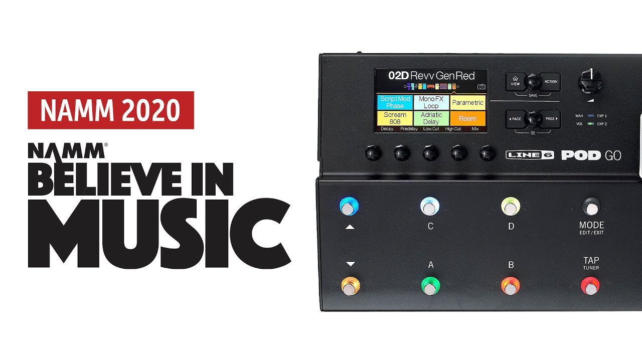 NAMM 2020: Line 6 Pod Go Sound Demo (no talking) - YouTube