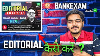 How To Do Editorial In Right Way ✅ || Bank Exam 2026 