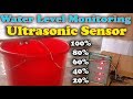 Arduino Project: Water level monitoring using Ultrasonic Sensor | Water Tank level monitoring
