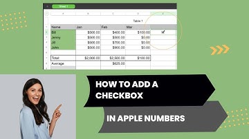 How To Add a Check Box In An Apple Numbers Spreadsheet