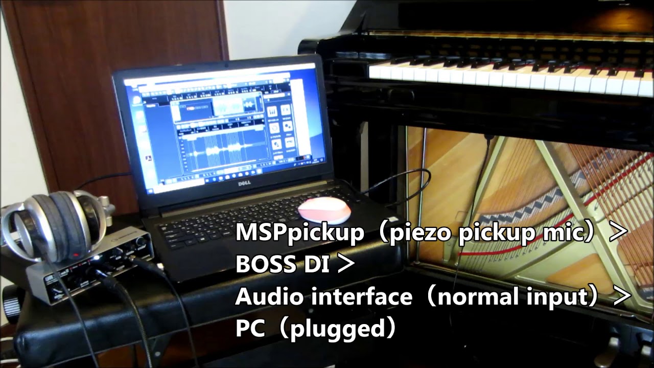 Sound Comparison / Reducing noise when line-in recording upright piano by pickup mic.