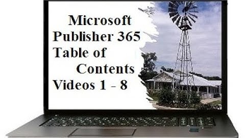 Microsoft 365 Publisher Table of Contents