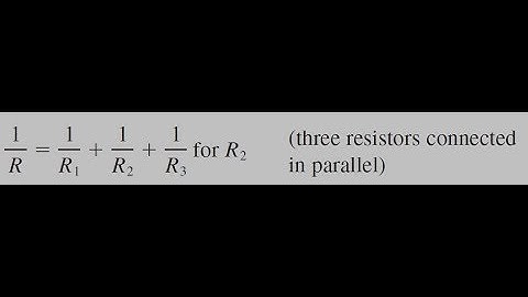 1/R = 1/R1 + 1/R2 + 1/R3 for R2, solve for the specified value