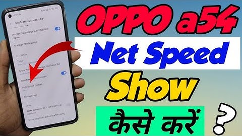 oppo a54 mein Net Speed Kaise Show kare | How to enable Net Speed in OPPO a54 | OPPO a54 net speed