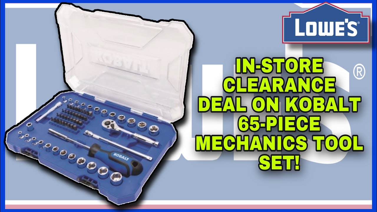 LOWES Clearance Deal On KOBALT 65Piece Combination Polished Chrome