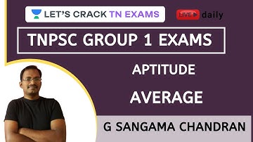 Average | TNPSC Group 1 Exams 2020/21 | Sangama Chandran