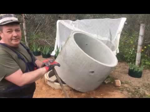 0 Как перевернуть колодезное кольцо одному