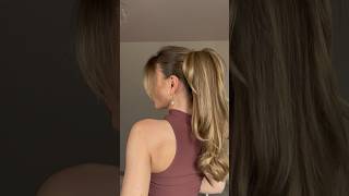 Claw clip ponytail hack 🖤 perfect for work or study #hairtutorial #easyhairstyle #hairstyle #shorts
