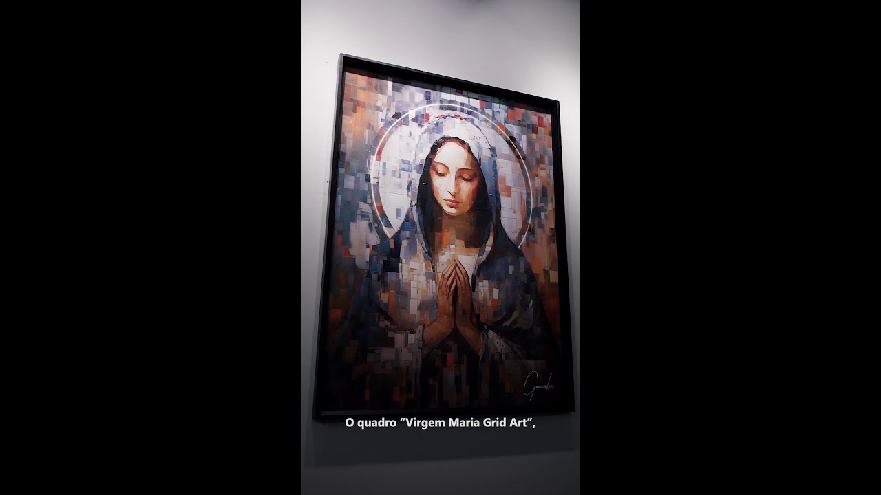 Vídeo de Quadro Virgem Maria Grid Art