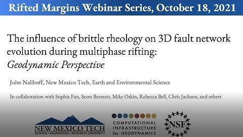 33.3 John Naliboff - 3D fault network evolution during multiphase rifting: a geodynamic perspective