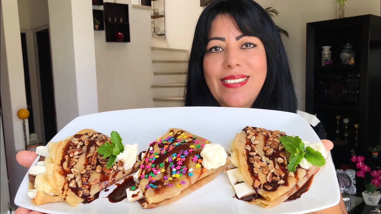 ASMR CREPAS DE NUTELLA CON NUEZ FÁCIL🍫🍩