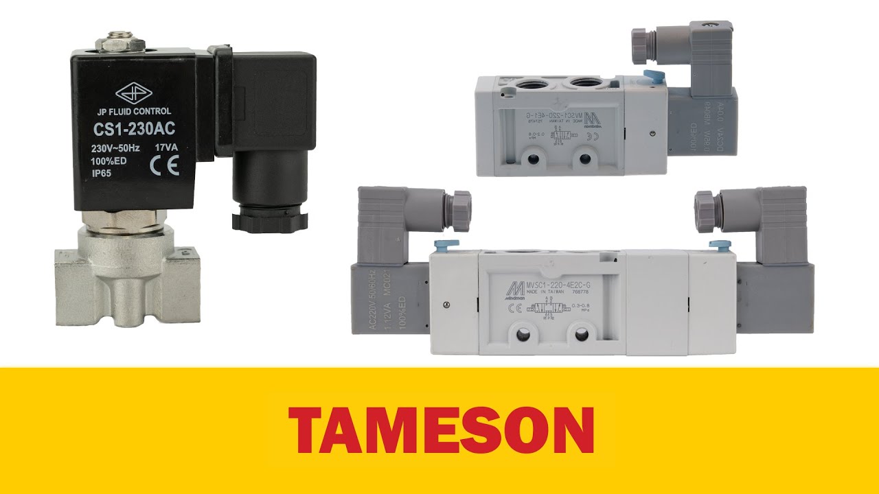 Overview and selection pneumatic solenoid valves Tameson YouTube