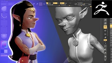 Sculpting a character in ZBrush (Modeling Elf girl - Part 1)