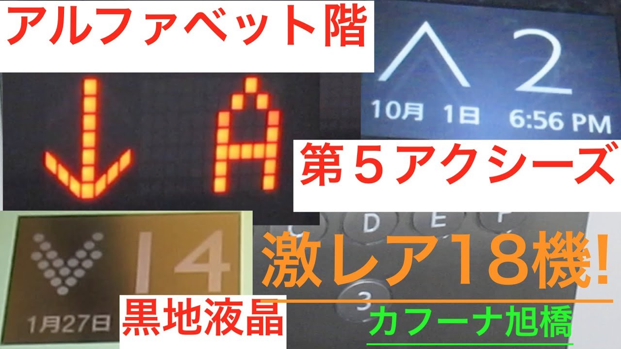 【黒地液晶】【激レアEV × 18機！】カフーナ旭橋のエレベーター