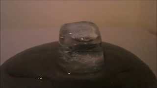 Large Ice Cube Melting - Time Lapse