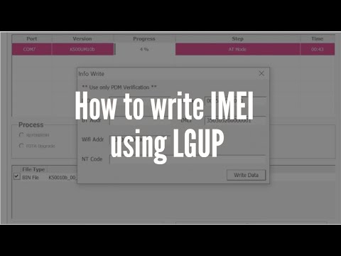 How to use LGUP to write IMEI to LG Android