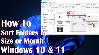 How to sort Folders by Size or Month in Windows 10