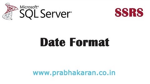 SSRS Date Format