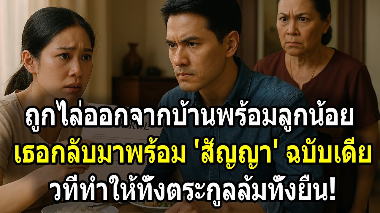 ถูกไล่ออกจากบ้านพร้อมลูกน้อย เธอกลับมาพร้อม 'สัญญา' ฉบับเดียวที่ทำให้ทั้งตระกูลล้มทั้งยืน!