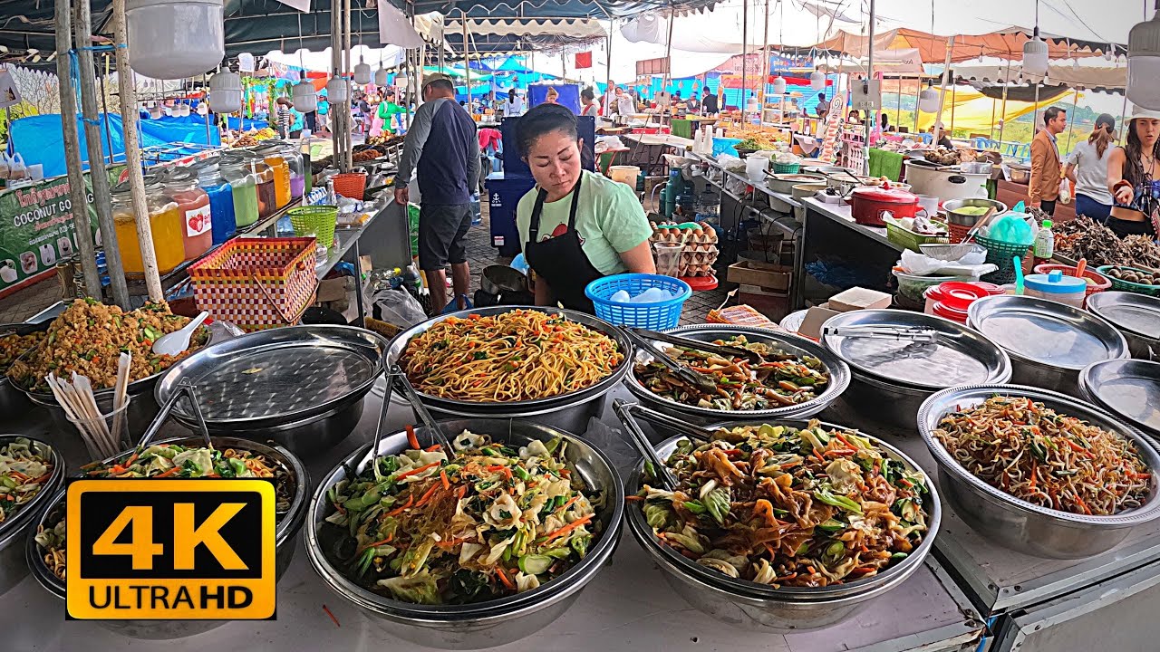 MERCADO EN VIENTIANE / LAOS WALKING TOUR [4K]