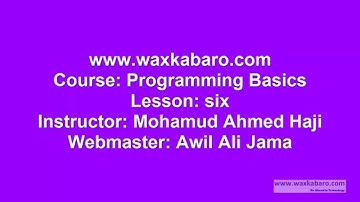 6 Barashada Programming with C-sharp: Understanding Variable