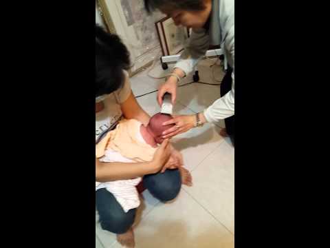 恩恩24天剃頭