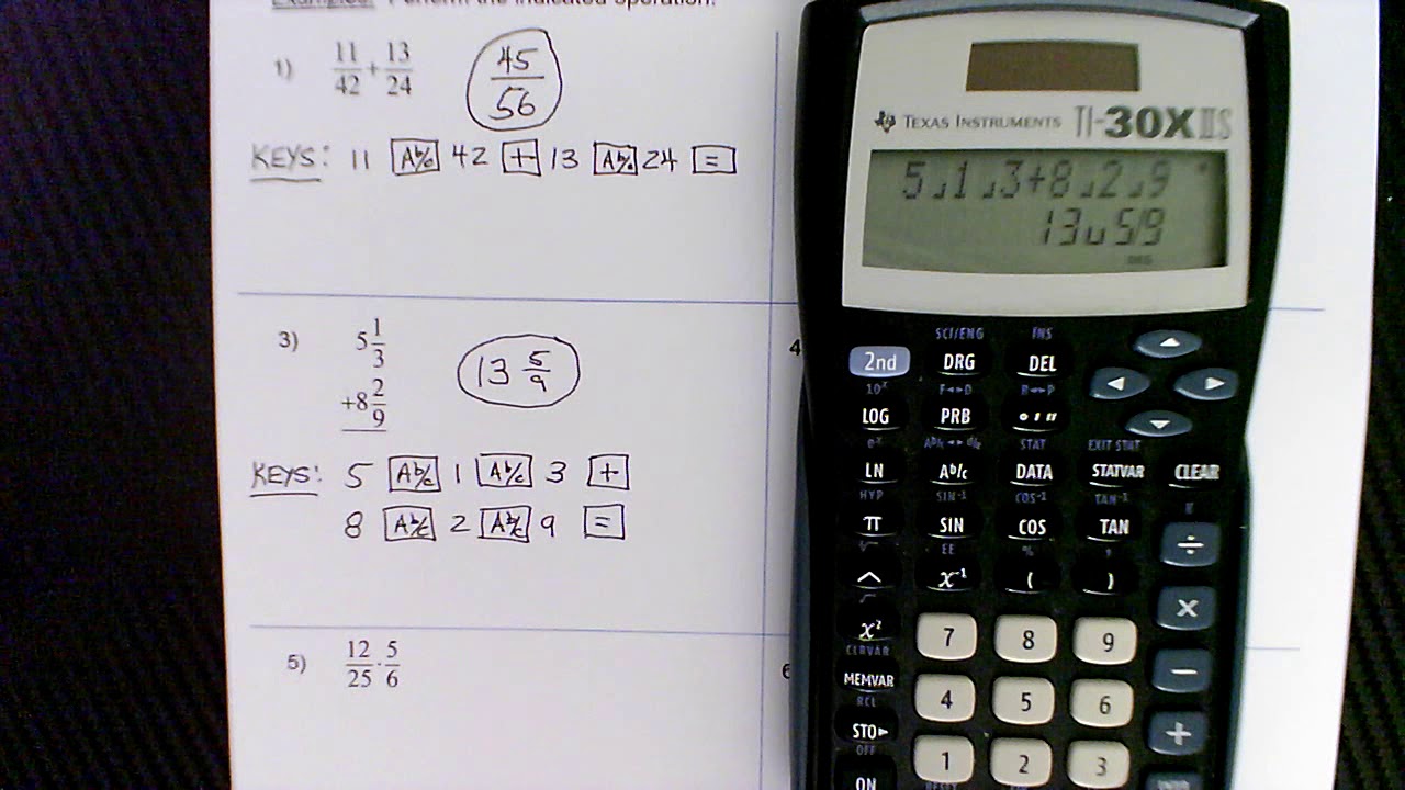 TI 30 X Fractions Video YouTube