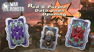 40 Red &amp; Purple Data Pads Opening | War Robots 