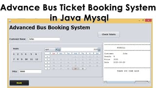 Advance Bus Ticket Booking System in Java Mysql