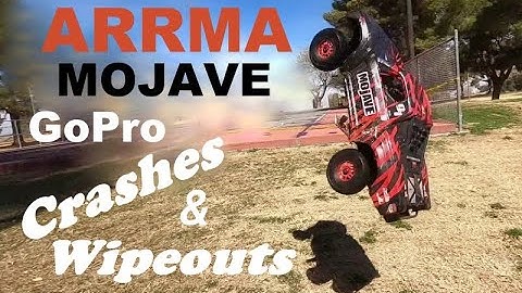Arrma Mojave - I Mounted A GoPro To Mine - Slow Motion Crashes & Wipeouts - This Huge Truck is FUN!!
