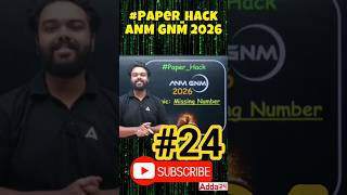 #Paper_Hack | Missing Number | Reasoning | ANM GNM 2026 #nursing_bengali_adda247