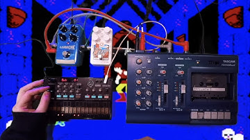 Tascam 02mkII With Cassette Loop & Guitar Pedals (Ambient Music)